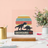 Cousinsaurus Rex Funny Dinosaur Vintage Shirt Desi アクリルサイン (ウェディング)