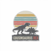 Cousinsaurus Rex Funny Dinosaur Vintage Shirt Desi シール (正面)