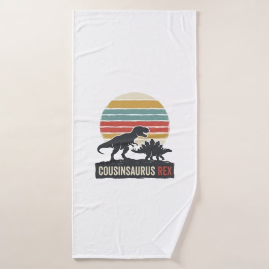 Cousinsaurus Rex Funny Dinosaur Vintage Shirt Desi バスタオル (バスタオル)