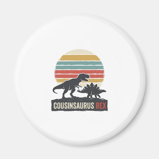 Cousinsaurus Rex Funny Dinosaur Vintage Shirt Desi マグネット (正面)
