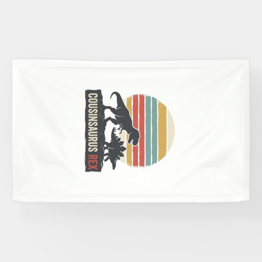 Cousinsaurus Rex Funny Dinosaur Vintage Shirt Desi 横断幕 (横)