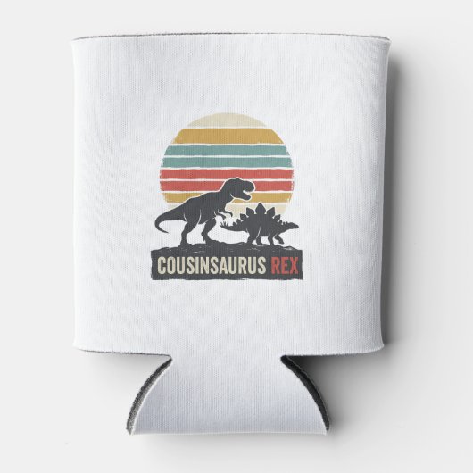 Cousinsaurus Rex Funny Dinosaur Vintage Shirt Desi 缶クーラー (正面)