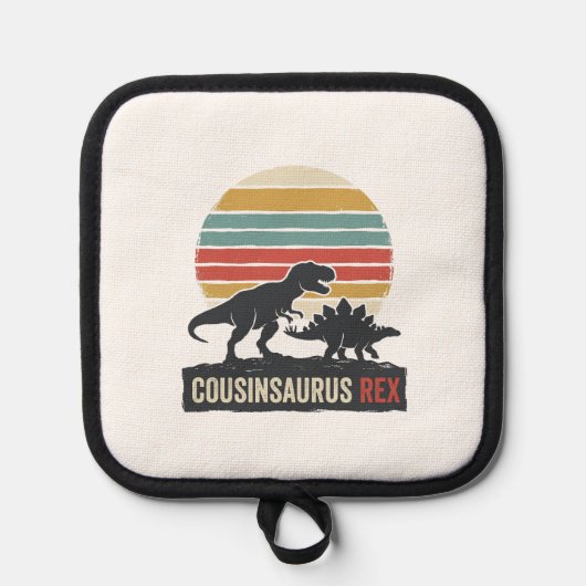 Cousinsaurus Rex Funny Dinosaur Vintage Shirt Desi 鍋敷き (正面)