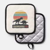 Cousinsaurus Rex Funny Dinosaur Vintage Shirt Desi 鍋敷き (正面/裏面)