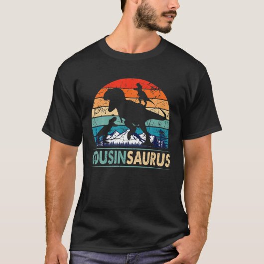 Cousinsaurus Tレックスいとこの恐竜2子供マッチング Tシャツ (正面)