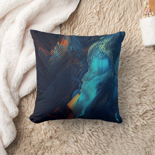Coussin art abstrait クッション (ブランケット)