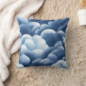 Coussin art abstrait bleu クッション (ブランケット)