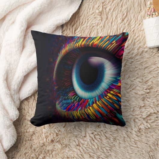 Coussin art abstrait oeil クッション (ブランケット)