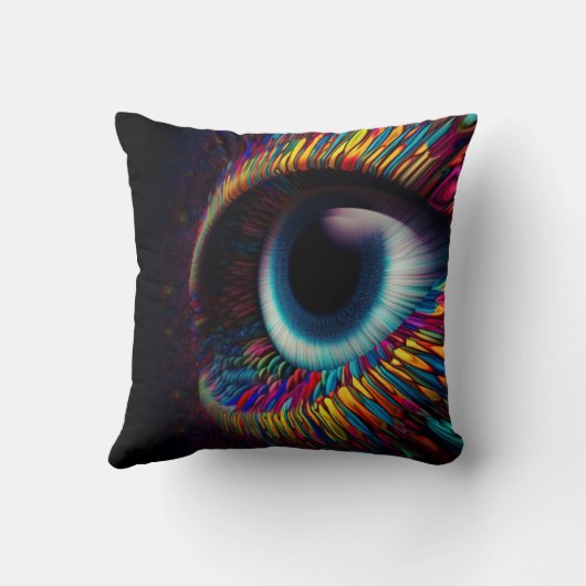 Coussin art abstrait oeil クッション (裏面)