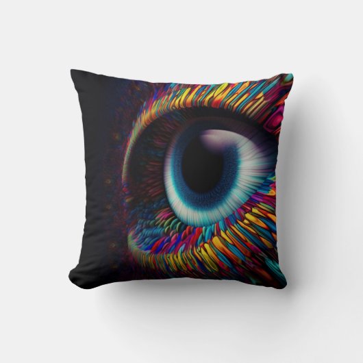 Coussin art abstrait oeil クッション (正面)