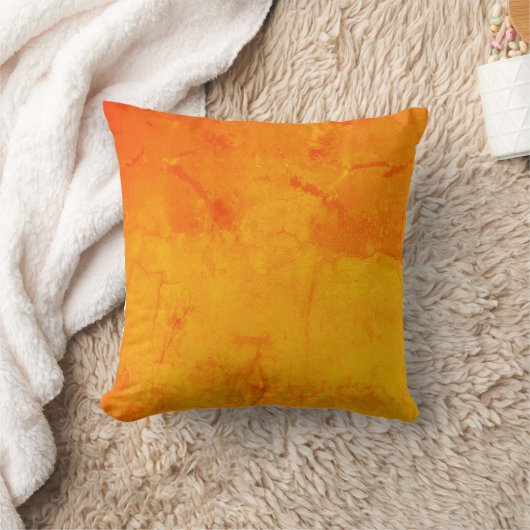 coussin aux couleurs chaudes rouge et jaune クッション (ブランケット)