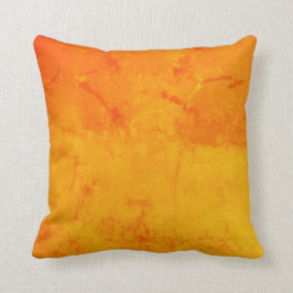 coussin aux couleurs chaudes rouge et jaune クッション