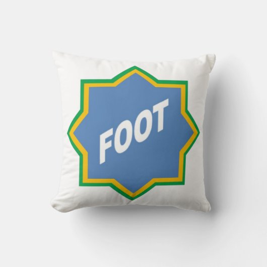 Coussin blanc   FOOT BRAZIL クッション (正面)