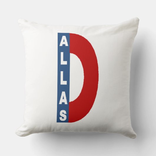 Coussin blanc grand modèle DESIGN DALLAS クッション (正面)