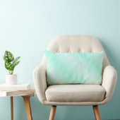 coussin bleu turquoise ランバークッション (椅子)