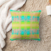 coussin bleu vert クッション (ブランケット)