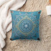 Coussin Blue Mandala クッション (ブランケット)