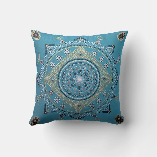 Coussin Blue Mandala クッション (裏面)