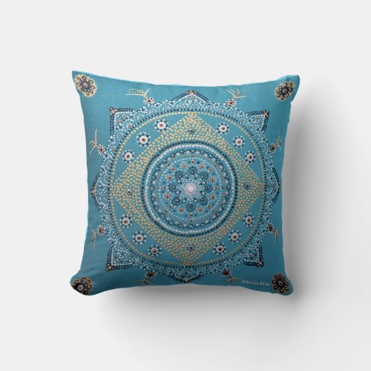 Coussin Blue Mandala クッション (正面)