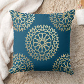 Coussin Bohême chic bleu pétrole クッション (ブランケット)