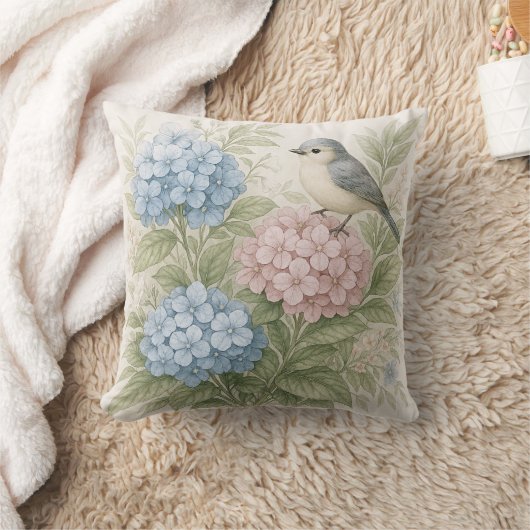 coussin botanique boho hydrangea クッション (ブランケット)