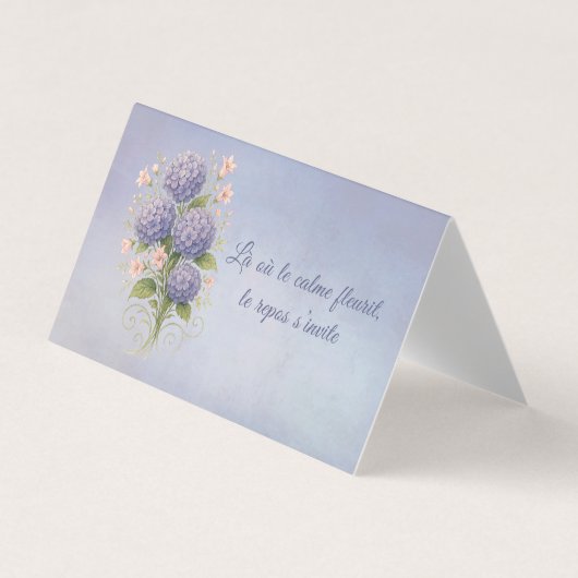 coussin botanique, là où le calme fleurit 名刺 (正面)