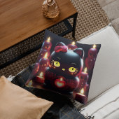 Coussin bougie romantique obscur Dark Kitty noir クッション