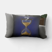 Coussin "Brew Time" – Design Sablier et Café, Élég ランバークッション (裏面)