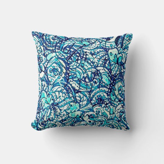 Coussin carré astral eau クッション (正面)