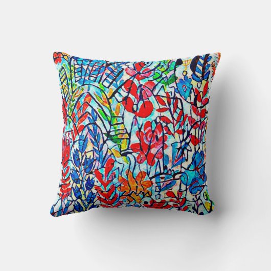 Coussin carré astral fleurs クッション (裏面)