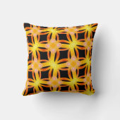 Coussin carré Jimette Design jaune orange et noir クッション (裏面)