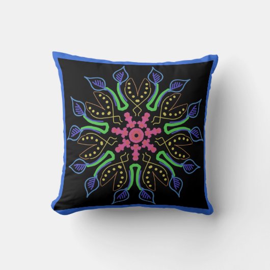 Coussin carré Jimette Design Mandala クッション (正面)