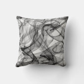 Coussin Carré Lignes Fumée Noire クッション (裏面)