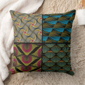 Coussin carré Wax Africain クッション (ブランケット)