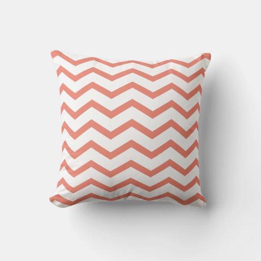coussin chevrons corail クッション (正面)