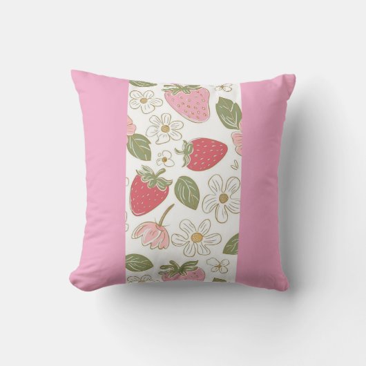 coussin De Décoration Intérieure strawberry  クッション (正面)