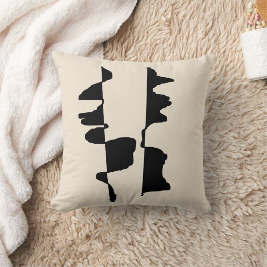 Coussin Décoratif Abstrait Dual face - Écru  クッション (ブランケット)