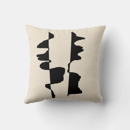 Coussin Décoratif Abstrait Dual face - Écru クッション (裏面)