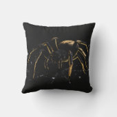 Coussin Décoratif Araignée Mystique Noir et Or クッション (裏面)