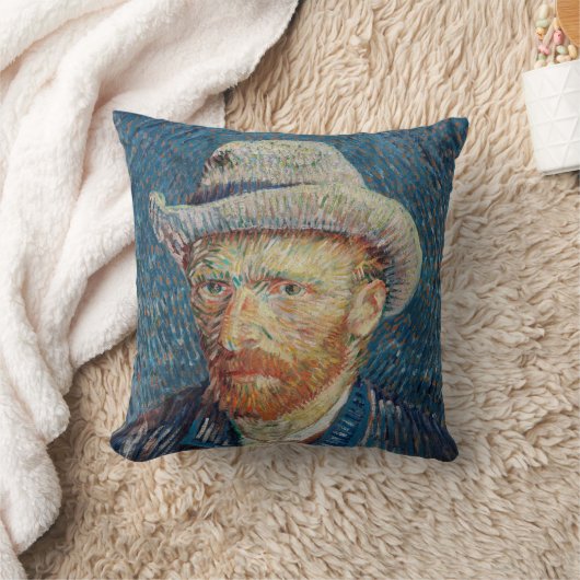 Coussin décoratif Auto portrait Van Gogh クッション (ブランケット)