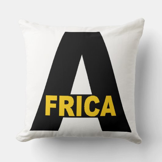 Coussin décoratif blanc AFRICA クッション (正面)