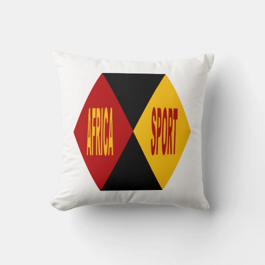 Coussin décoratif blanc AFRICA SORT クッション (正面)