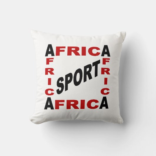 Coussin décoratif blanc AFRICA SPORT クッション (正面)