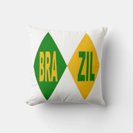 Coussin décoratif blanc BRAZIL クッション (正面)