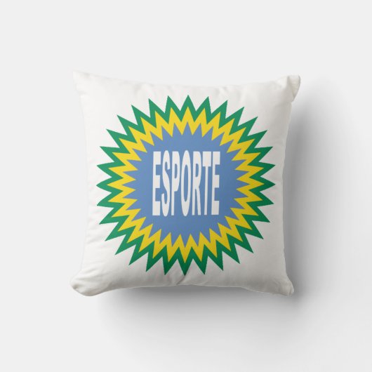 Coussin décoratif blanc DESIGN BRAZIL ESPORTE クッション (正面)