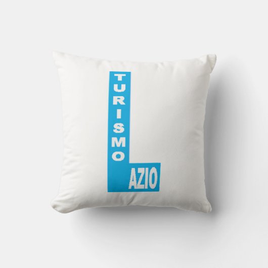 Coussin décoratif blanc DESIGN LAZIO TURISMO クッション (正面)