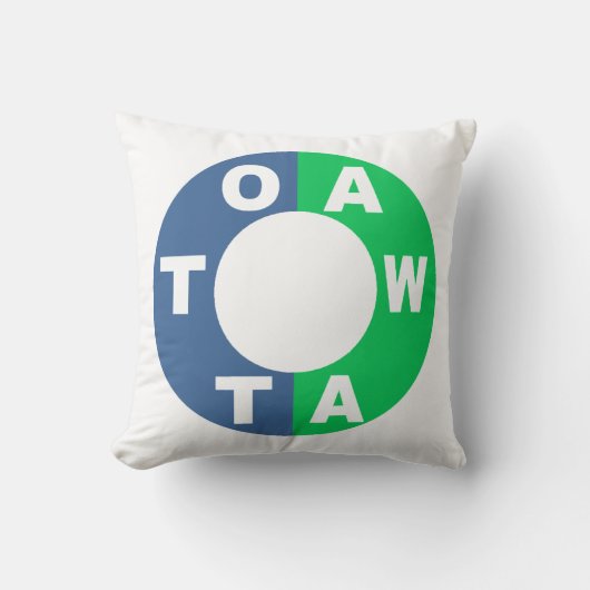 Coussin décoratif blanc DESIGN OTTAWA クッション (正面)