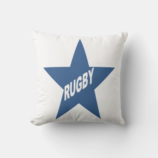 Coussin décoratif blanc ETOILE RUGBY クッション (正面)