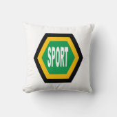 Coussin décoratif blanc SPORT  AFRICA  クッション (正面)