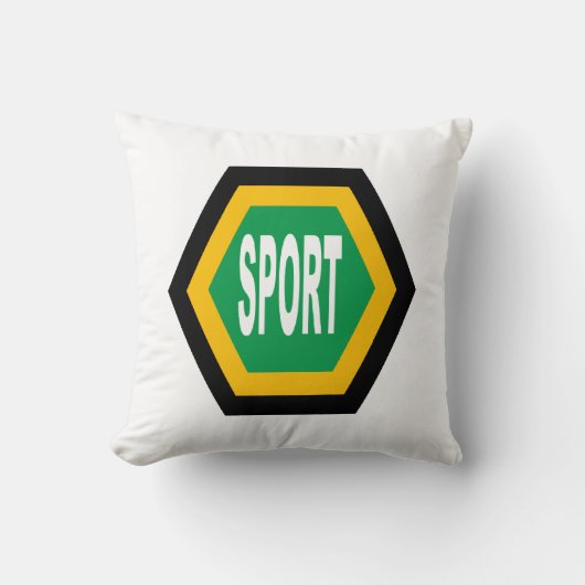 Coussin décoratif blanc SPORT  AFRICA  クッション (正面)